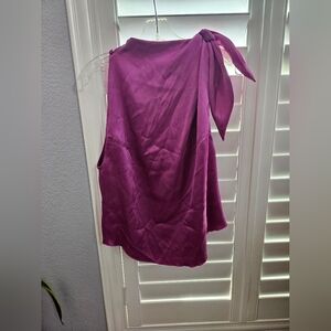 Nanashuka Purple Sleeveless Top with Bow Detail Size Large